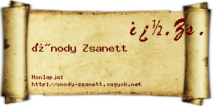 Ónody Zsanett névjegykártya